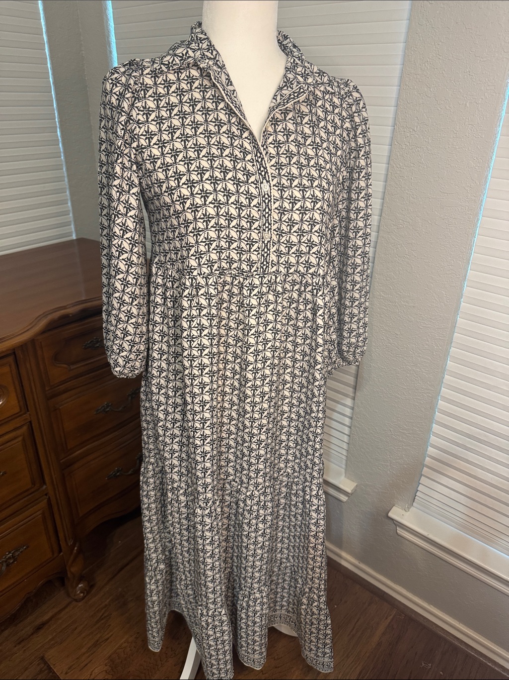 Max Studio Printed Maxi Dress Fits S-M